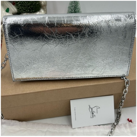 Christian Louboutin, LOUBI54 clutch/shoulder bag with chain made Italy - Picture 5 of 10